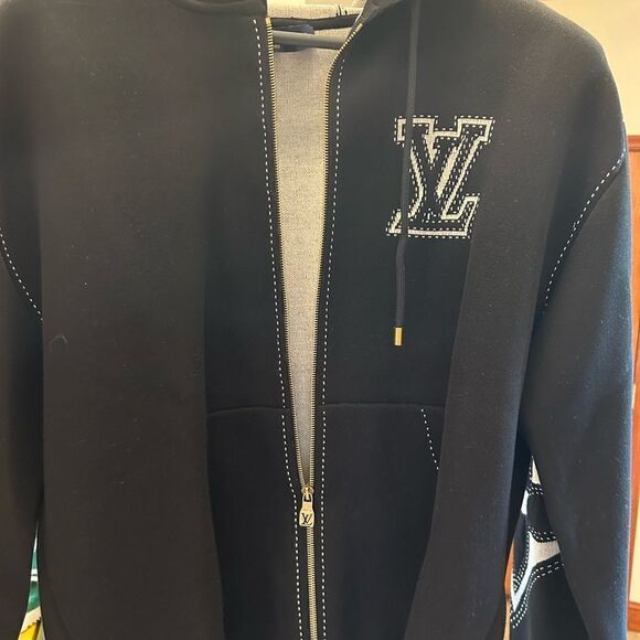 Men’s Louis Vuitton graphic intarsia zip front hoodie four XL limited edition - Picture 12 of 16